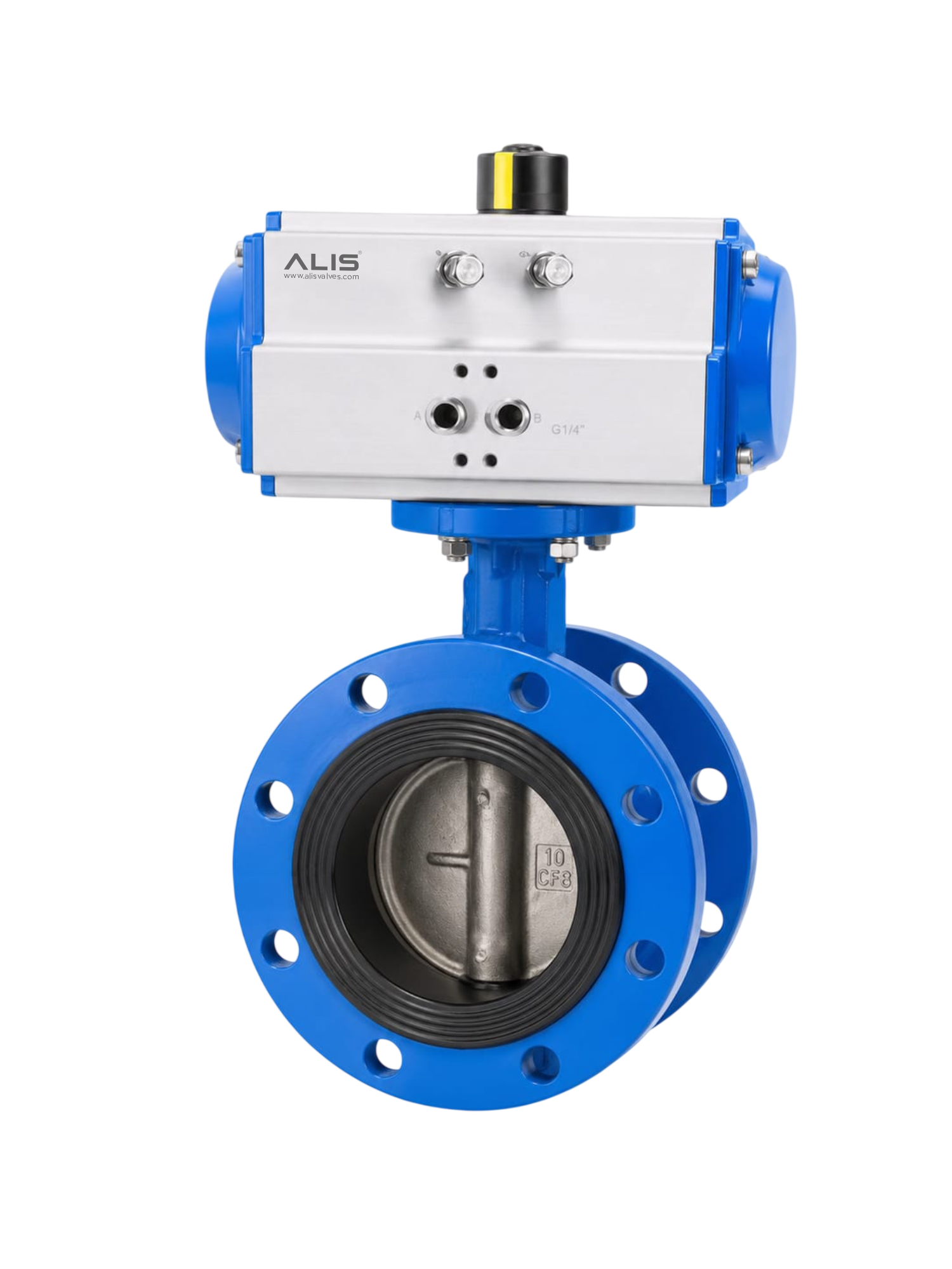 Pneumatic Double Flanged Butterfly Valve