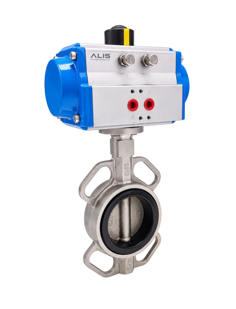 Pneumatic Wafer Type Butterfly Valve
