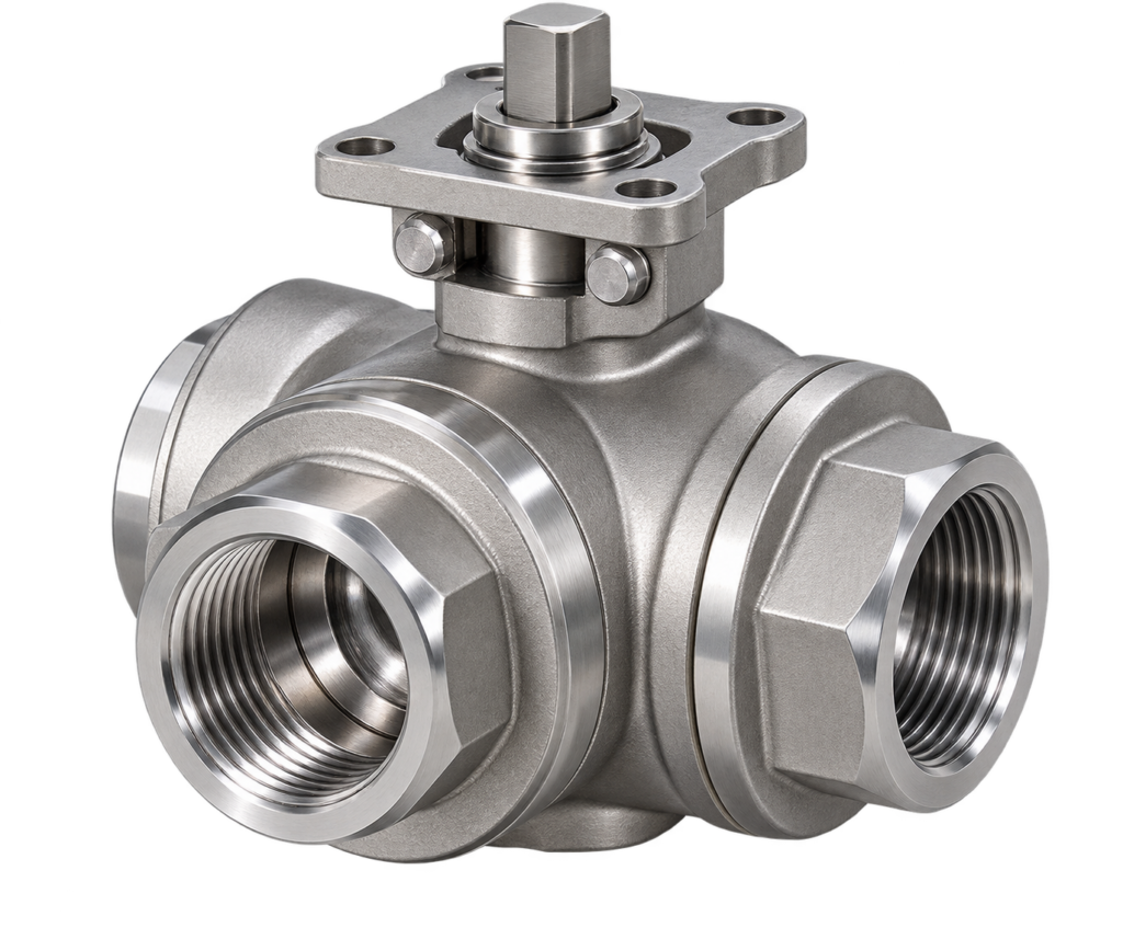 3-Way L Port Ball Valve
