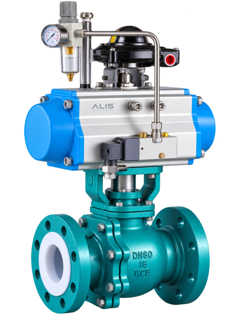 Pneumatic PFA/PTFE Lined Ball Valve