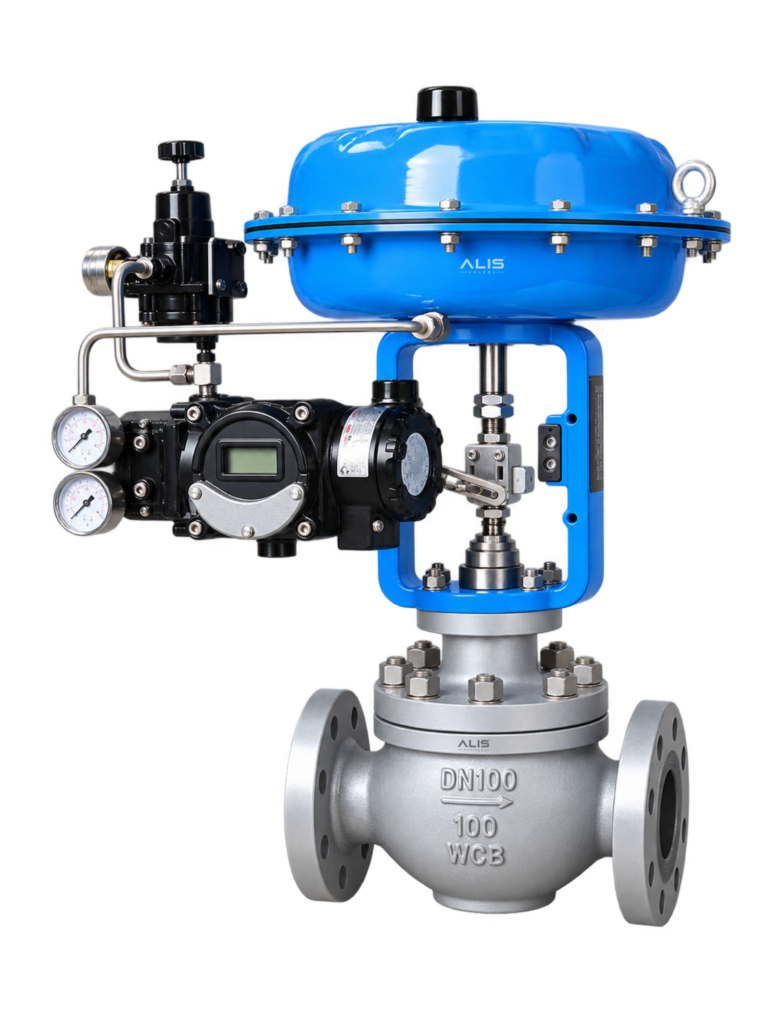 Cage Guided Pneumatic Actuated Control Valve