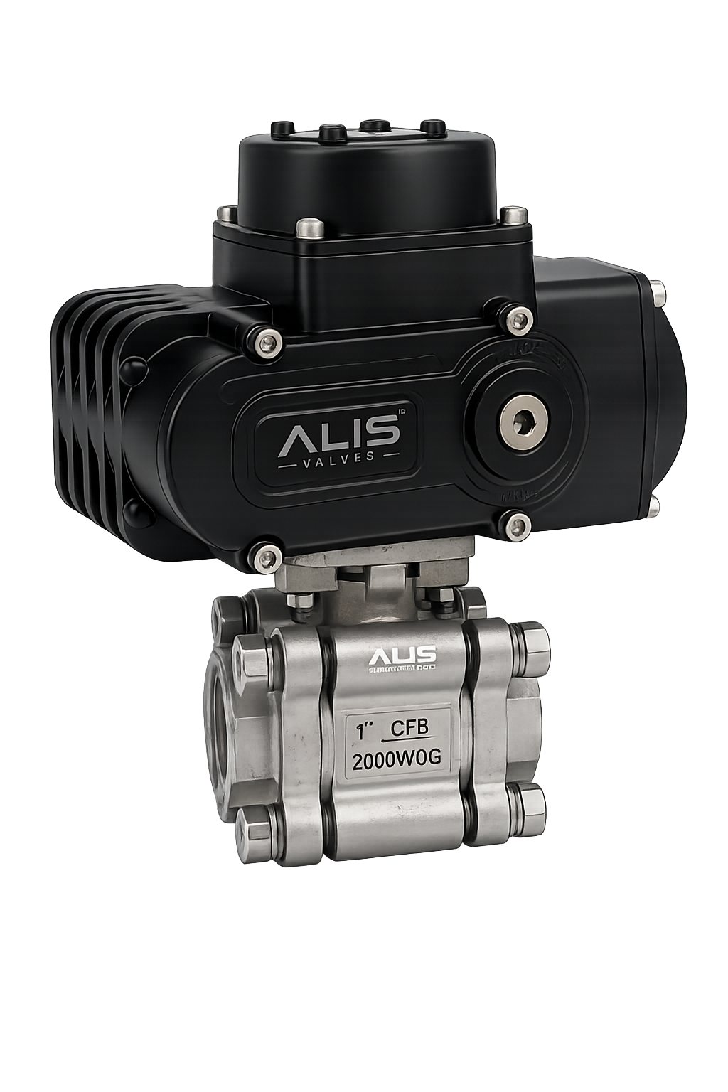 Electric 3 PC Screwed Ball Valve