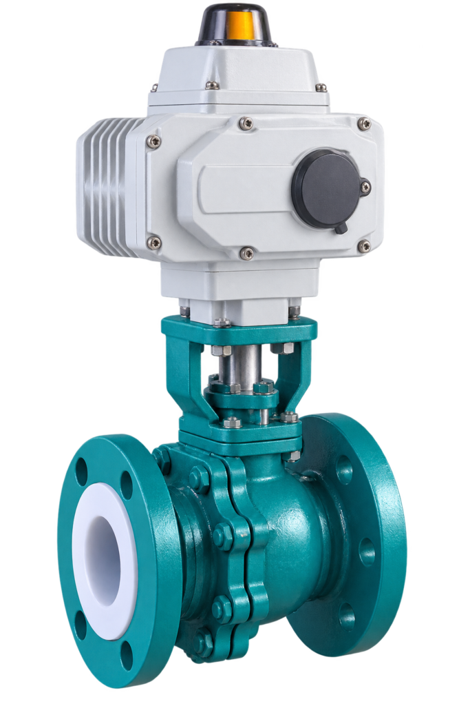 Electric PFA/PTFE Lined Ball Valve