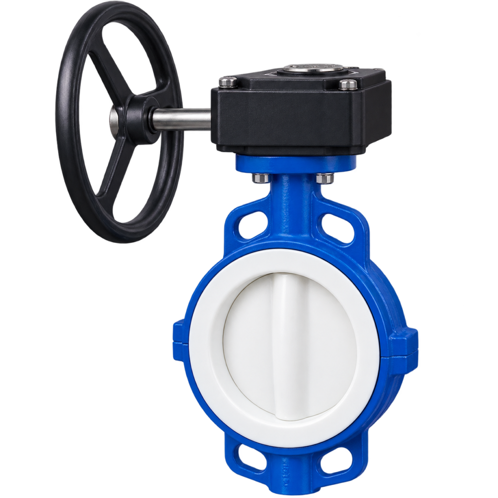 PTFE Wafer Type Butterfly Valve