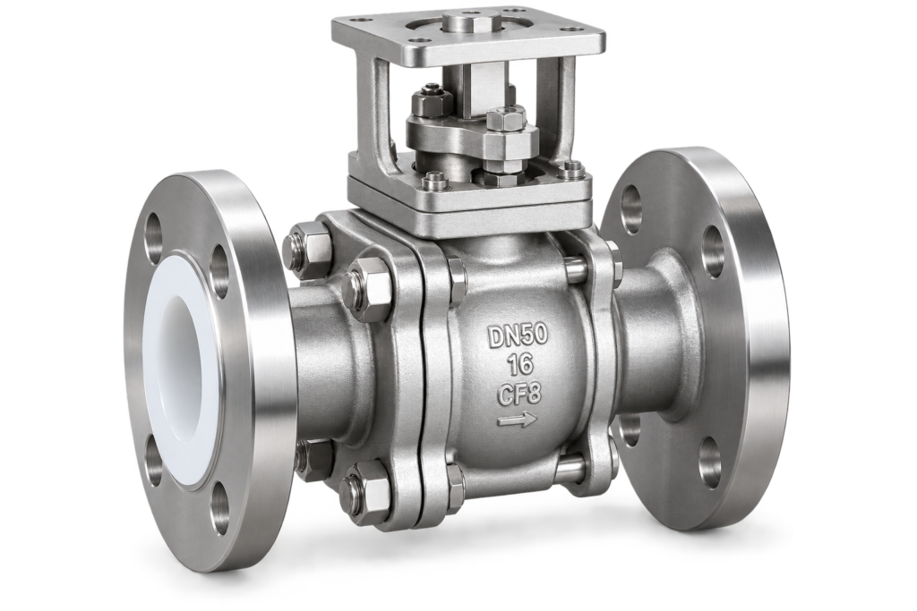 Flanged End PFA/PTFE Lined Ball Valve
