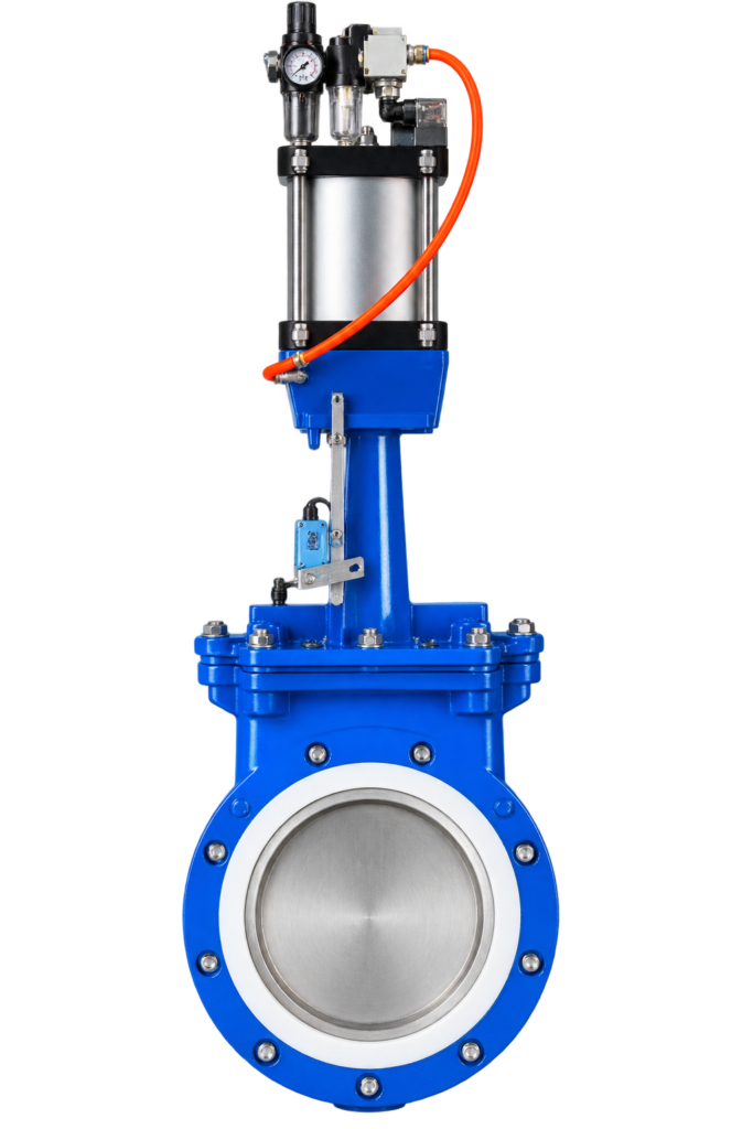 Pneumatic Wafer Type Knife Edge Gate Valve